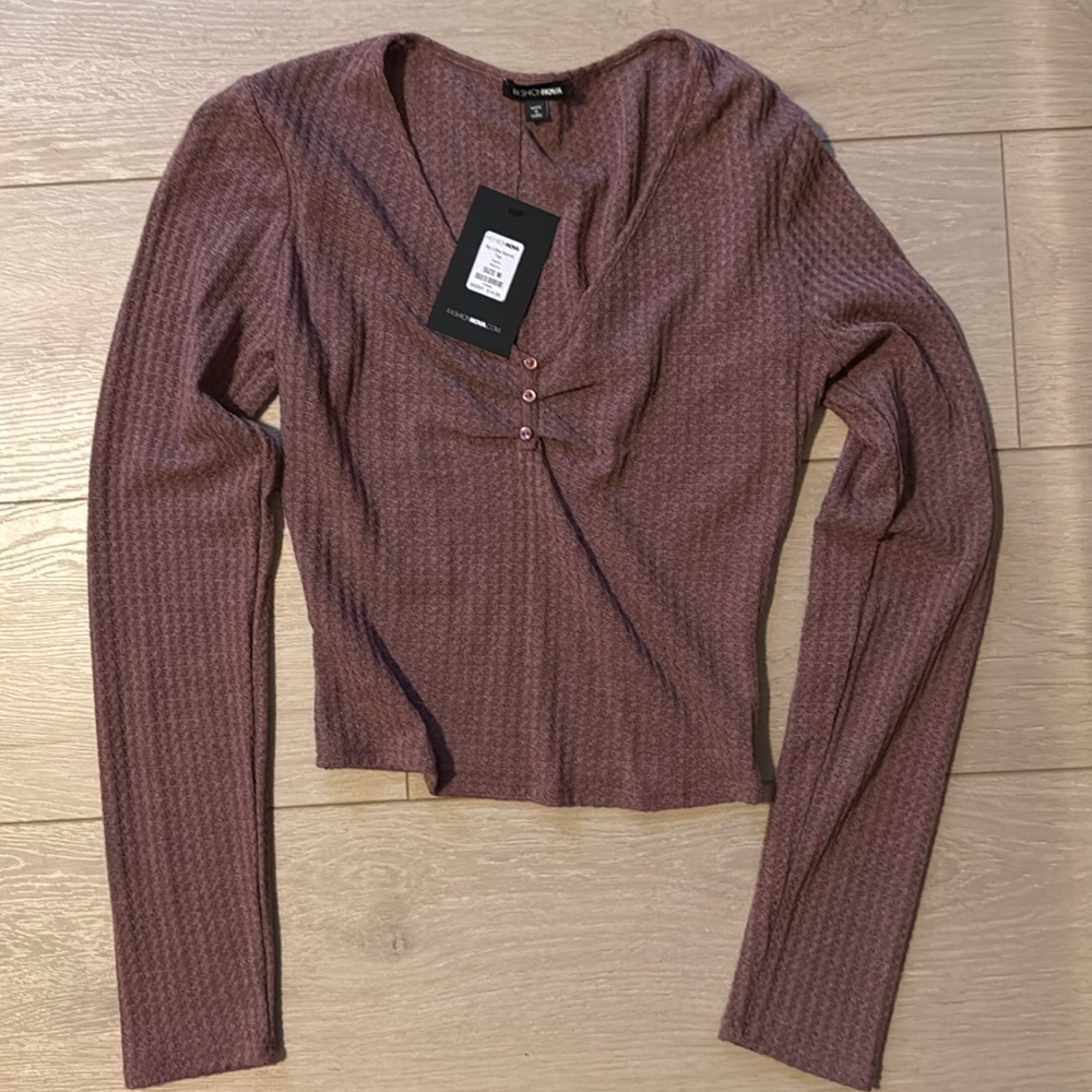 NWT Fashion Nova Henley Top